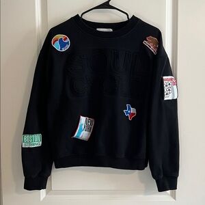 Soul Cycle Patch Crewneck Sweatshirt Medium